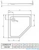 Radaway Doros Plus PT brodzik pięciokątny 100x100cm SDRPTP1010-01